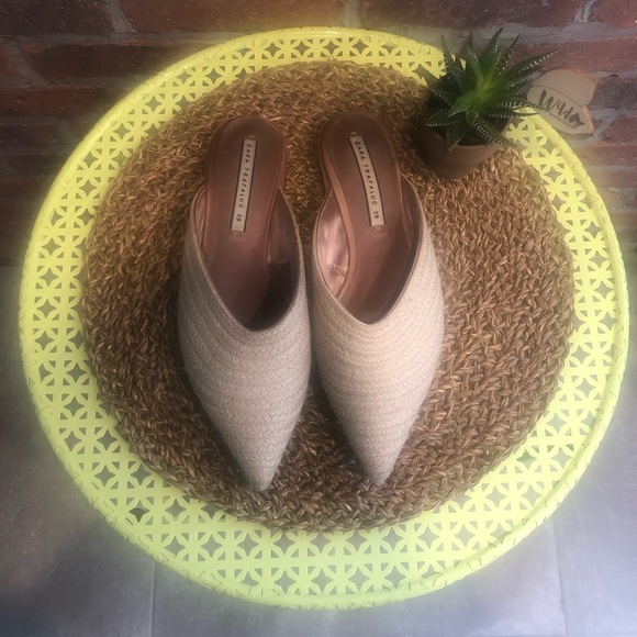 ZARA STRAW POINT MULES - Picture 4 of 9